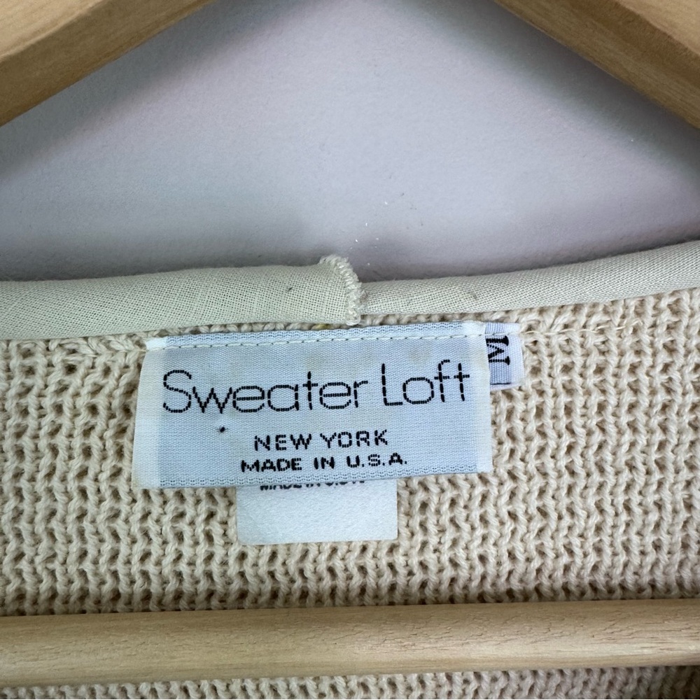 Sweater Loft New York Vintage Ugly Christmas Sweater 1980s Peter Pan Collar M - Picture 8 of 14